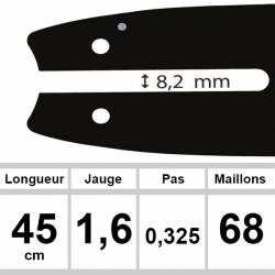 Chaine de tronconneuse 1,5-0,325-72