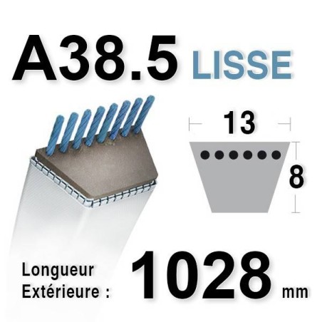 Courroie 13MM X 1028MM - A38.5