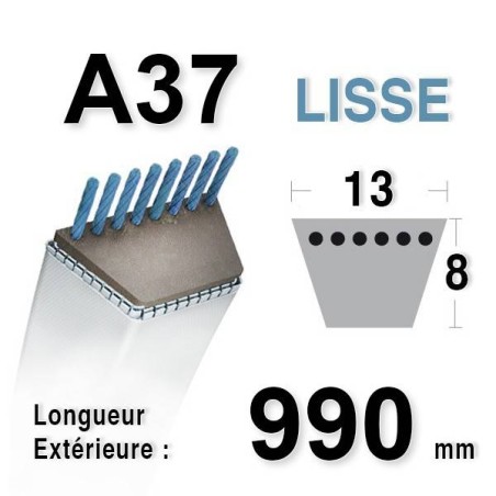 Courroie 13MM  X 990MM - A37