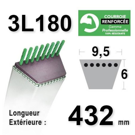 Courroie 9.5MM X 457MM - 3L18