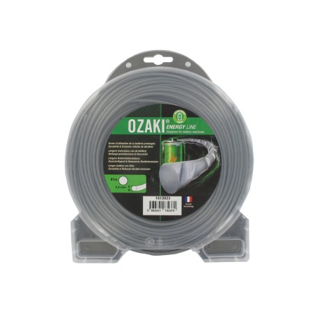 Coque fil nylon ondulé rond Diamètre 2,4mm OZAKI ENERGY LINE (87m)