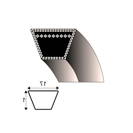 Courroie B41 - Trapézoïdale 17 mm x 1080 mm  - Tracteur Tondeuse Autoportée