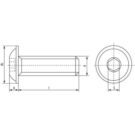 Vis UNIVERSEL ISO7380ULF516109