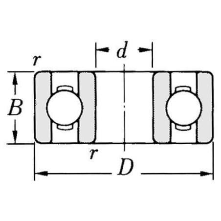 Roulement rainuré à billes SKF 7500608ZZC3