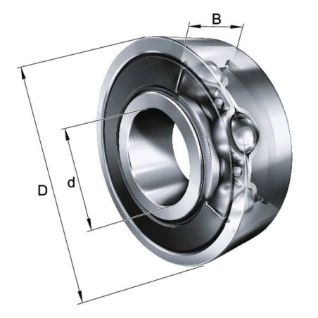 Roulement à billes C3 INA/FFAG 62042RSC3