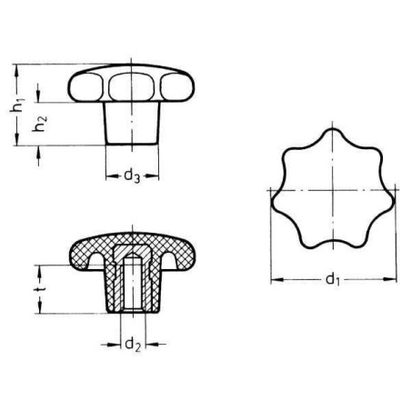 Poignee M10 x 50mm UNIVERSEL 63361050