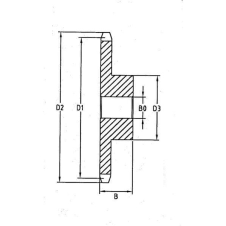 Pignon simplex 8 dents chaîne 3/8"x7/32" UNIVERSEL SE3808