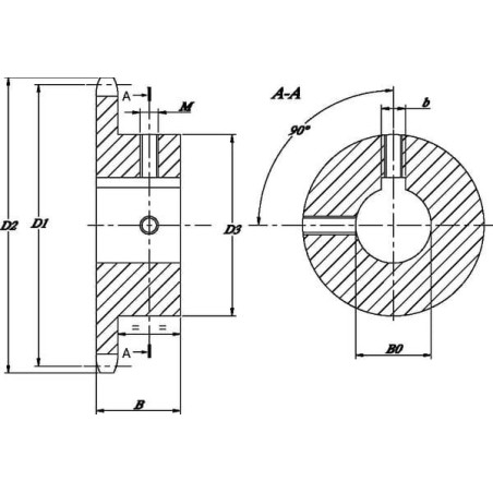 Pignon simplex 21 dents chaîne 1/2" UNIVERSEL SE122125