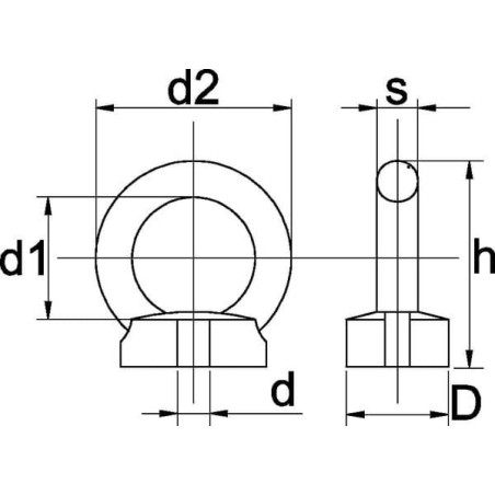 Écrou M8 UNIVERSEL 5828B