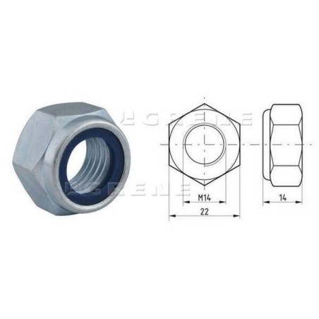 Écrou hexagonal autobloquant UNIVERSEL 98514