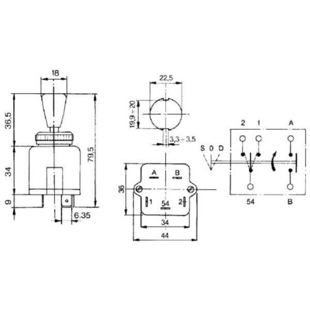 Commutateur de clignotants COBO 15115000