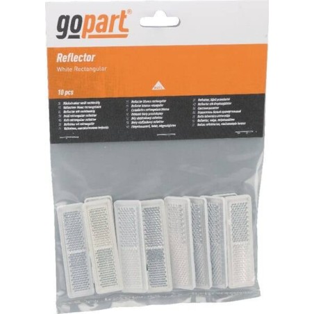 Catadioptre rectangle blanc 69x20mm GOPART LA75007