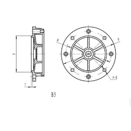 Bride moteur UNIVERSEL EM9100B5FLAKR