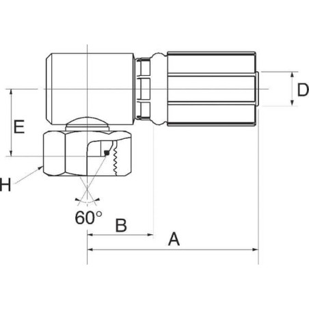 Raccord GATES 4G4FBSPORX90BL