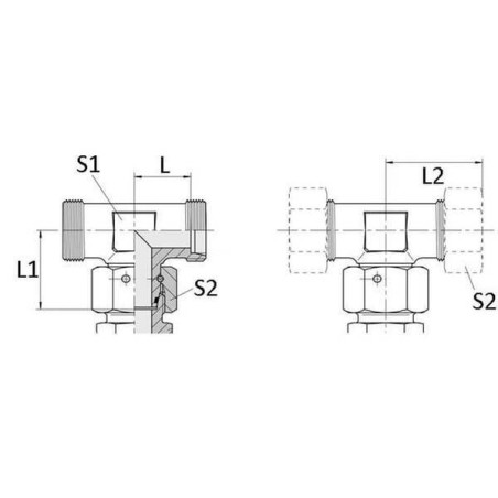 Raccord en T VOSS ETSD12L