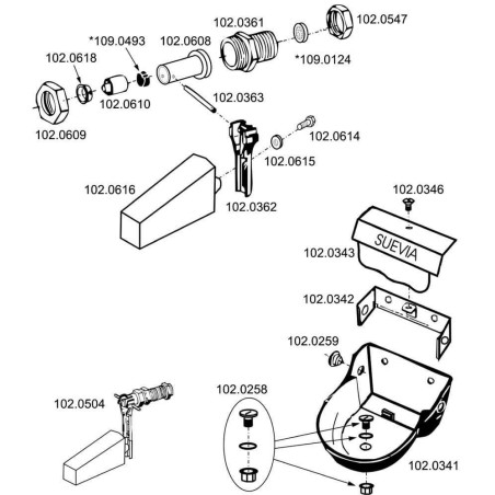 Réservoir pour abreuvoir SUEVIA SU1020616