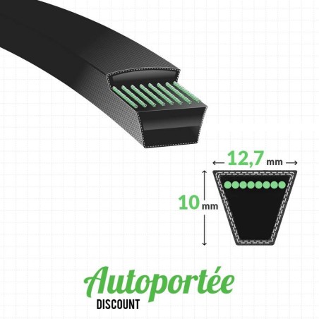 Courroie de transmission STIGA PARK MOWER DECK 100 COMBI3 2WD (2011-2012)