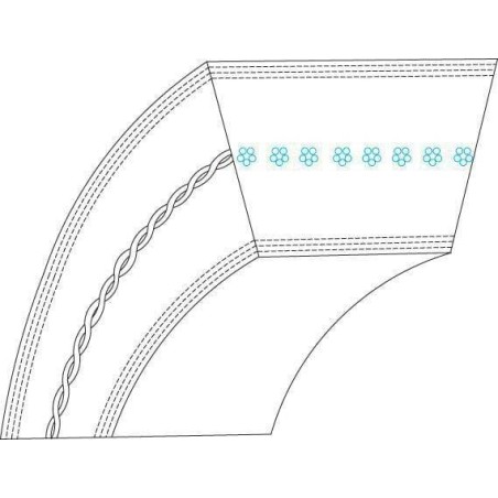 Courroie trapézoïdale MTD 75404244A - 754-04244A