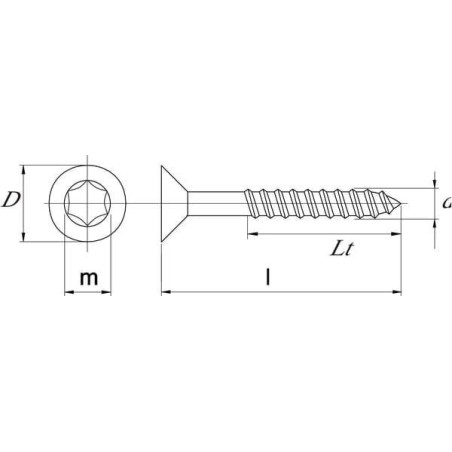 Vis UNIVERSEL SPT570RVS