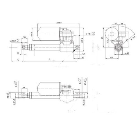 Actionneur 12V LINAK LA3020012