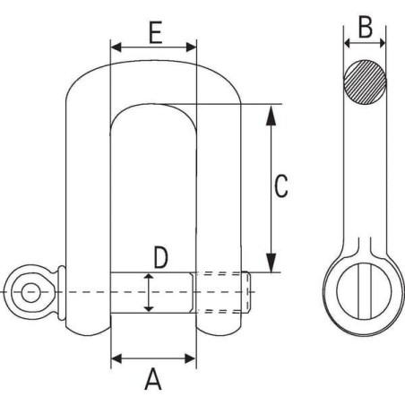 Manille 1/4" UNIVERSEL DS06