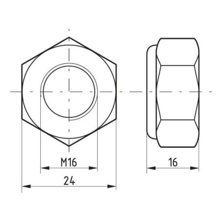 Écrou hexagonal autobloquant UNIVERSEL 9851615