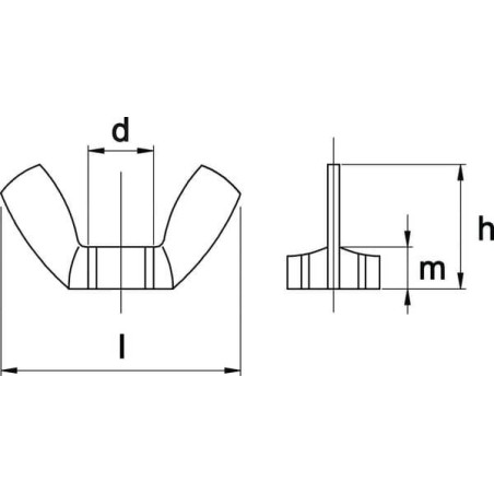 Écrou à ailettes M20 UNIVERSEL 31520AM