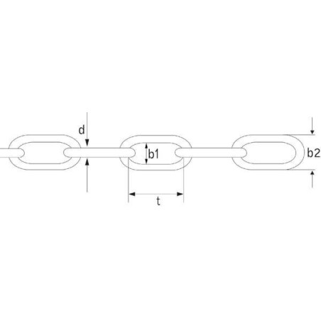 Chaîne longue inoxydable 5mm UNIVERSEL CK50RVS