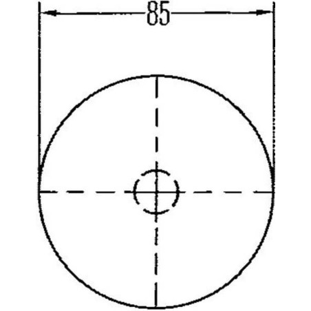 Catadioptre rond rouge diamètre 85mm à visser HELLA 8RA002016111