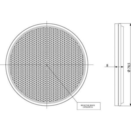 Catadioptre rond rouge diamètre 75mm GOPART LA75024