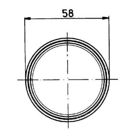 Catadioptre rond rouge diamètre 58mm autocollant JOKON 300001000