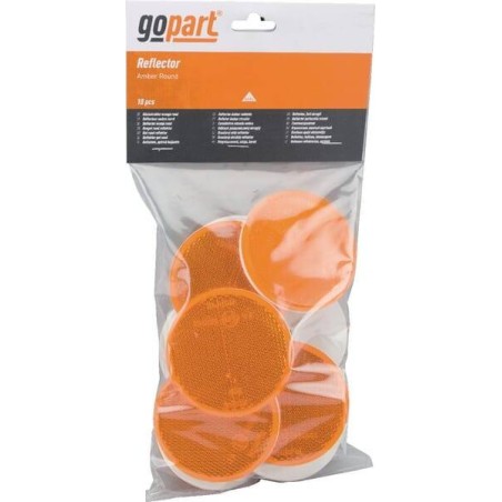 Catadioptre rond orange diamètre 75mm tige filetée GOPART LA75020