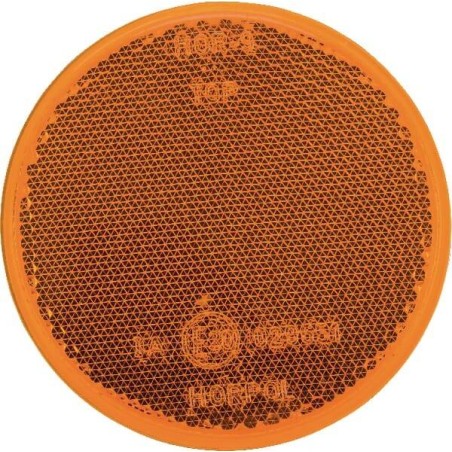 Catadioptre rond orange diamètre 75mm tige filetée GOPART LA75020