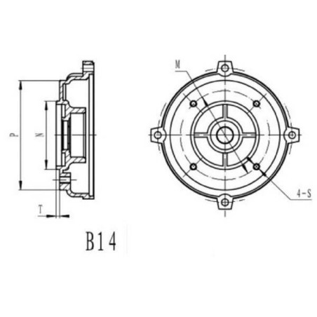 Bride moteur UNIVERSEL EM980B14FLA3