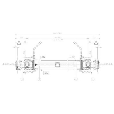 Arbre de transmission BONDIOLI/6PAVESI CS8N086CE007007