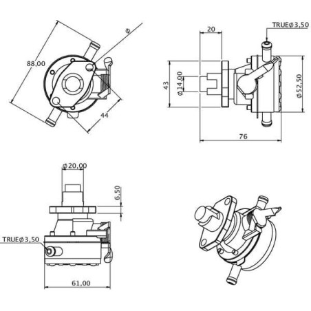 Pompe à carburant UNIVERSEL 12910052101KR