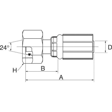 Raccord GATES 12G22FDLORX