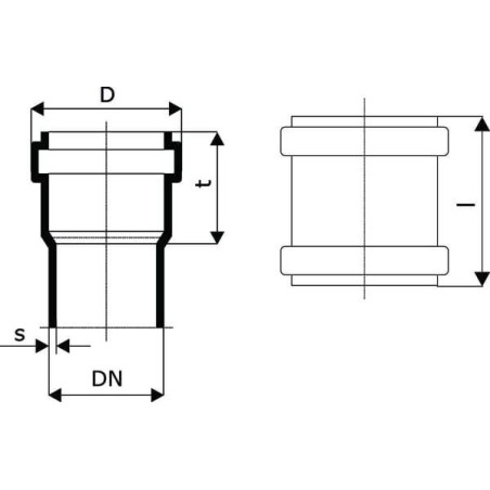 Manchon PVC 160mm UNIVERSEL 16153160000