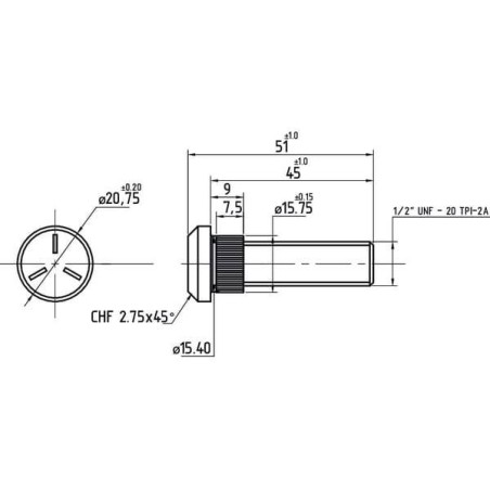 Boulon de roue UNIVERSEL 81816580N