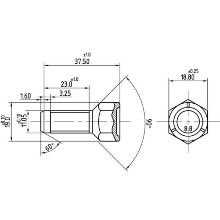 Boulon de roue UNIVERSEL 887135M1N