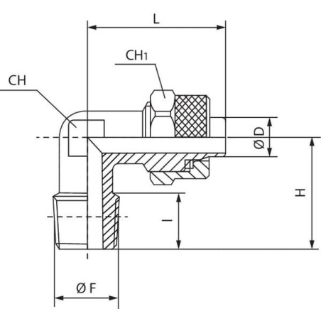 Embout de raccord coudé UNIVERSEL ECPOT818