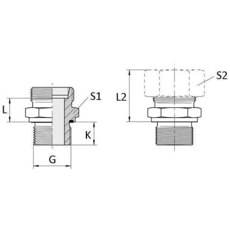 Raccord VOSS GES10LR38WD