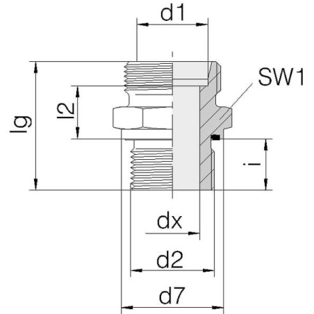 Raccord VOSS GES10LR38WD