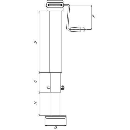 Béquille de remorque SIMOL STRDG600W