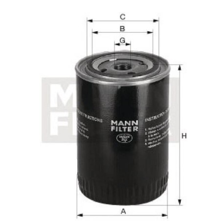 Filtre a huile MANN-FILTER W9019