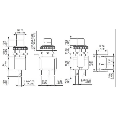 Bouton-poussoir APEM 4731