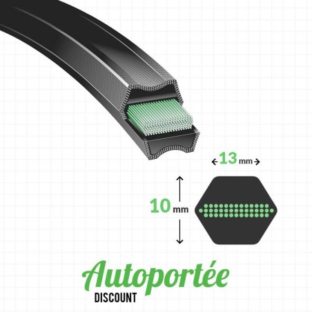 Courroie de coupe MTD 130/92H