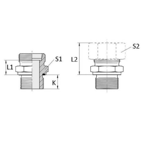 Raccord VOSS GEV8LR14WD