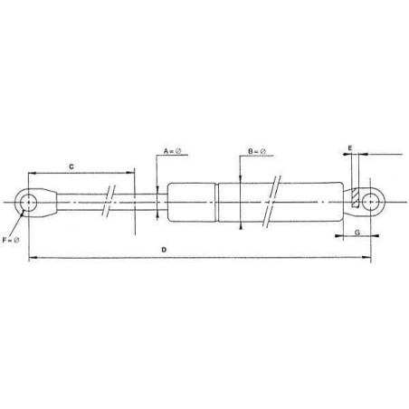 Vérin à gaz STABILUS CA192813