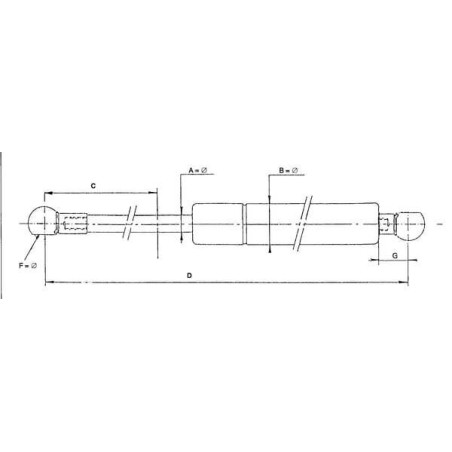 Vérin à gaz STABILUS CA0517SO